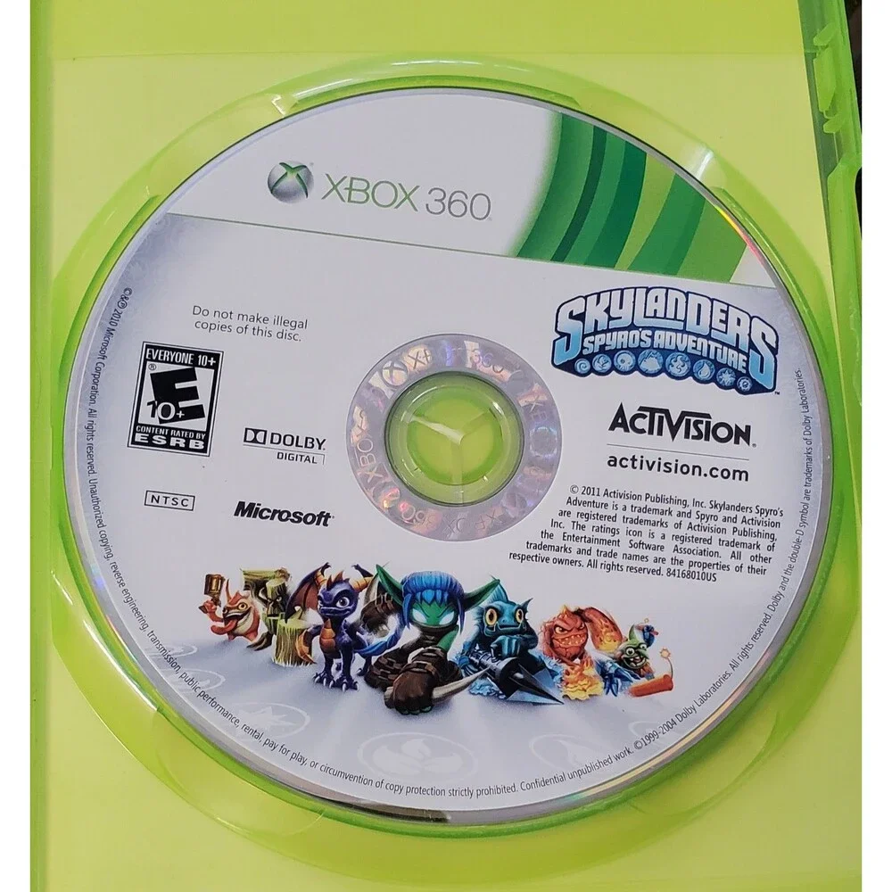 Skylanders Spyros Adventure Xbox 360 Game, Book Battlecast Cards Portal Of Power
